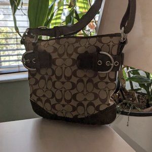 Coach F05K-3574 Signature Soho Duffel Bag Shoulder/Crossbody - Brown Suede